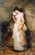 Hamilton Hamiltyon Woman with a Fan oil painting